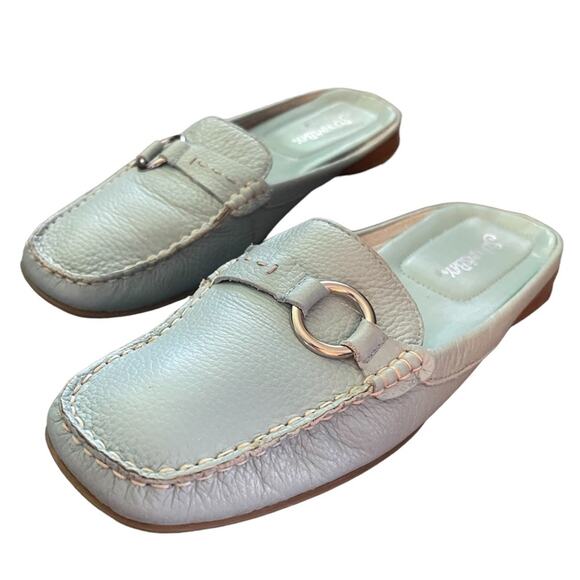 St. John’s Bay Blue Leather Flex Form Slip On Mule Slide Size 7 - Picture 7 of 8